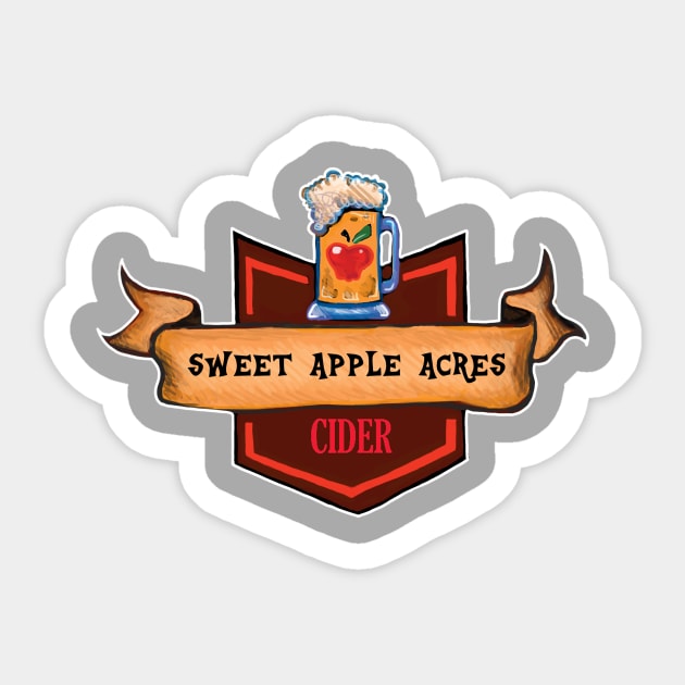 Sweet Apple Acres Cider - My Little Pony Applejack Sticker by ckrickett